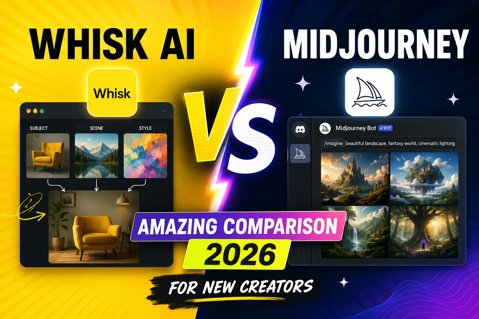 Whisk AI vs Midjourney: Amazing 2026 Comparison for New Creators