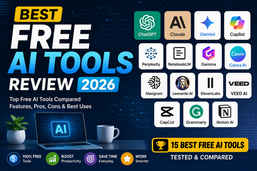 Free AI Tools Review 2026: 15 Best Free AI Tools You Should Try