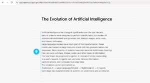 The title and text I used as my test input in Napkin AI.